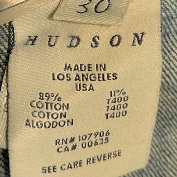Jeans Size 30 Hudson Boot Cut Inseam 31" Rise 8.5" Womens Signature Style - Picture 4 of 6